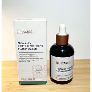 Biossance Squalane + Copper Peptide Rapid Plumping Serum 50mL 1.7oz New In Box